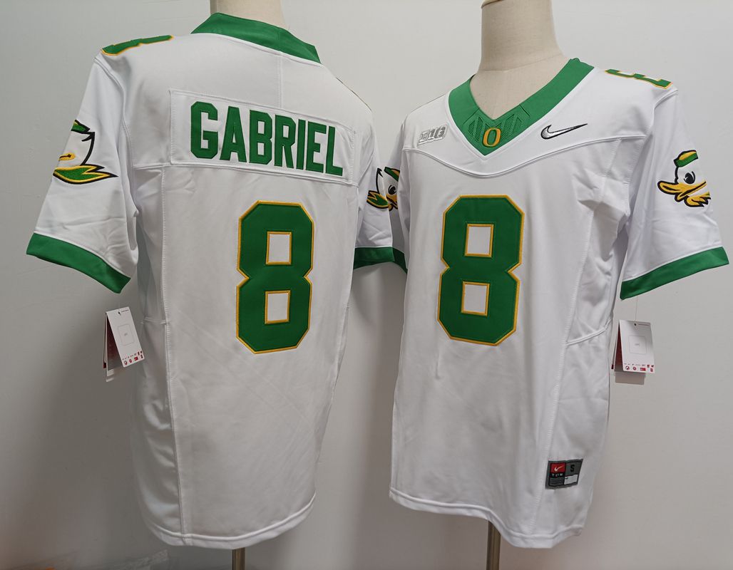 Men Oregon Ducks 8 Gabriel White Nike 2025 NCAA Jersey